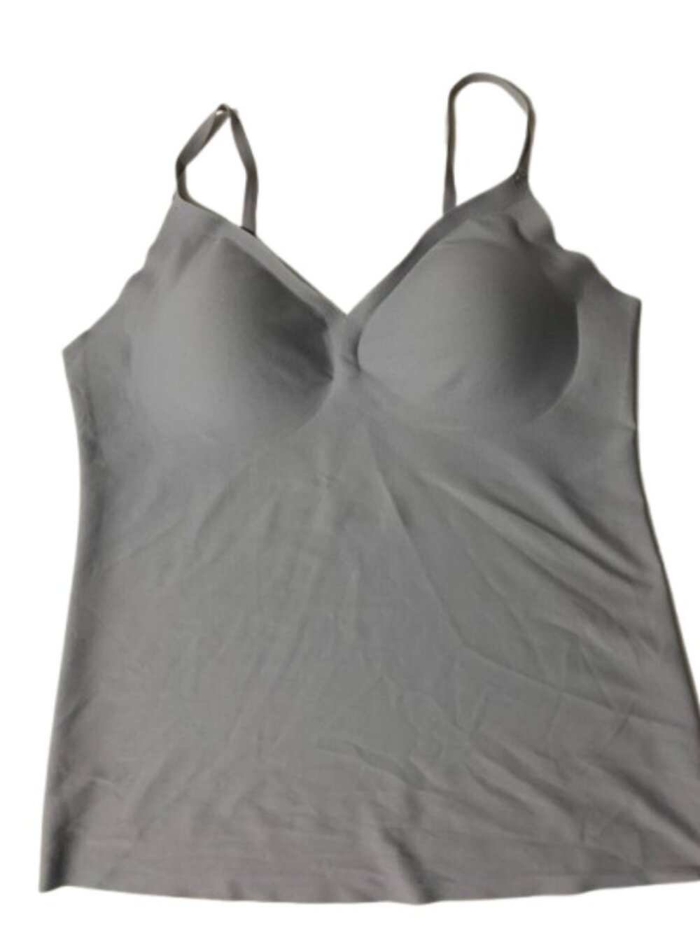 Artdear Women's Fit Camisole with Built in Bra Gray- Spaghetti Straps Camis Tank
